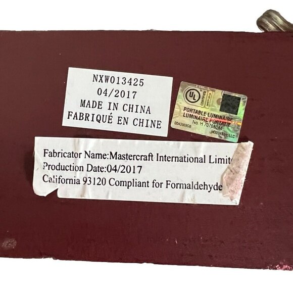 Airplane Night Light Cut Out Wooden Box 8" by Mastercraft Children Kids Bedroom - Picture 8 of 9